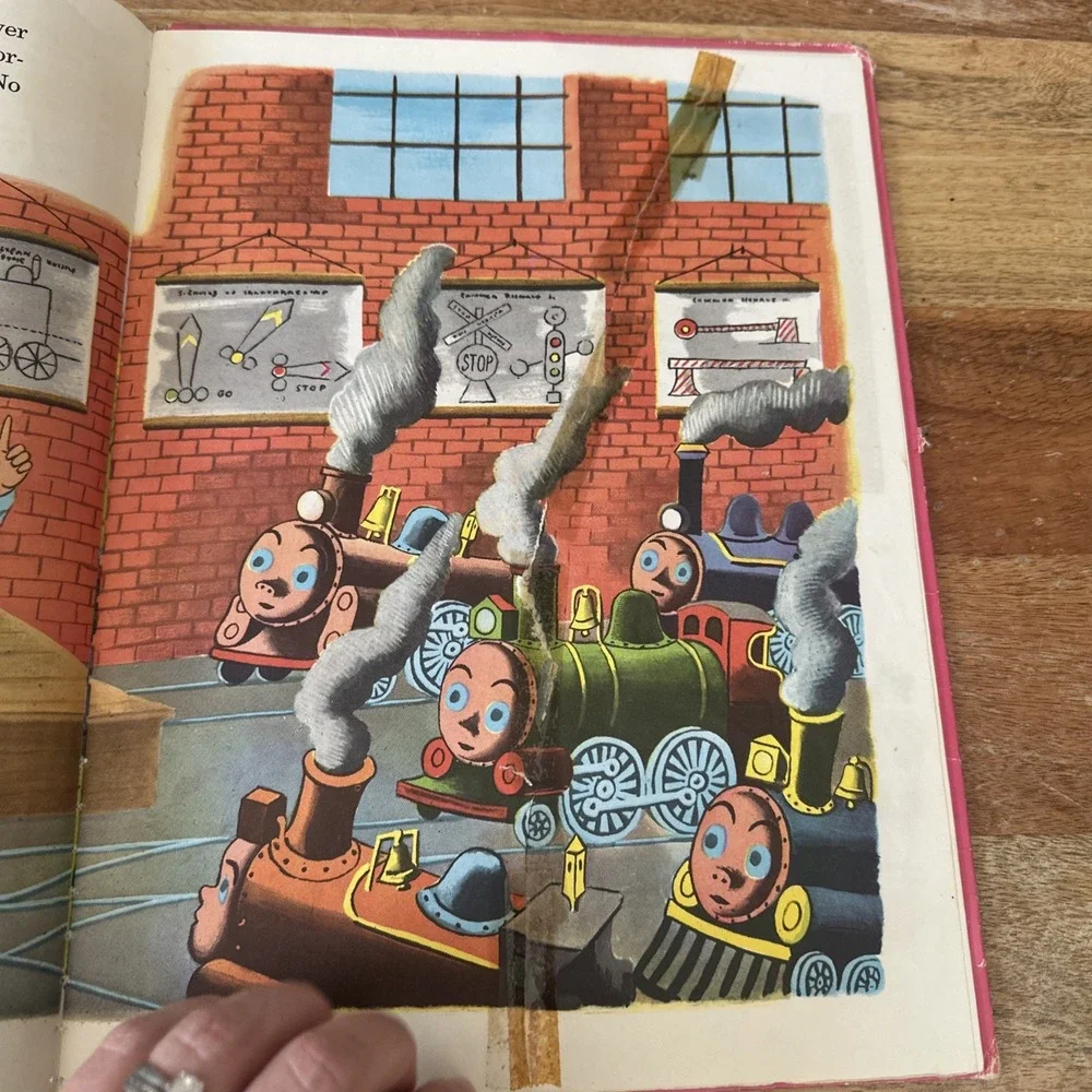 Vintage 1945 Golden Book TOOTLE train wt RARE Large 1st edition Acceptable-